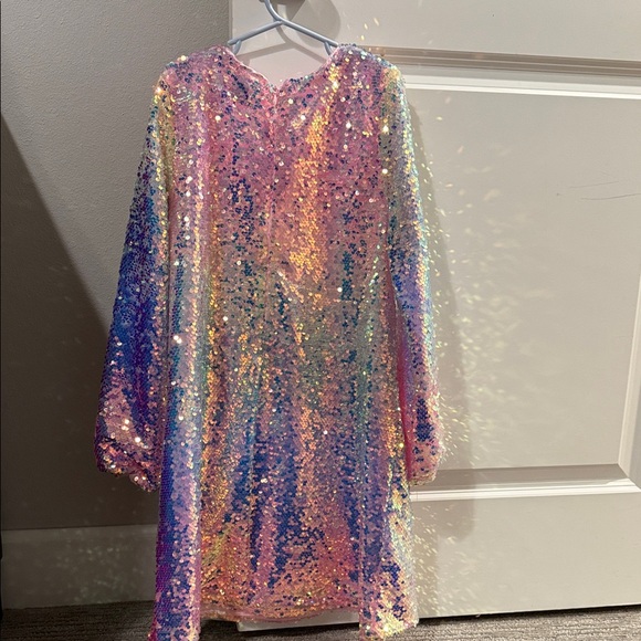 Lola + The Boys Rainbow Sequin Dress - Picture 3 of 4